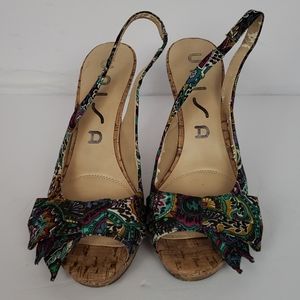 Paisley Print Heels